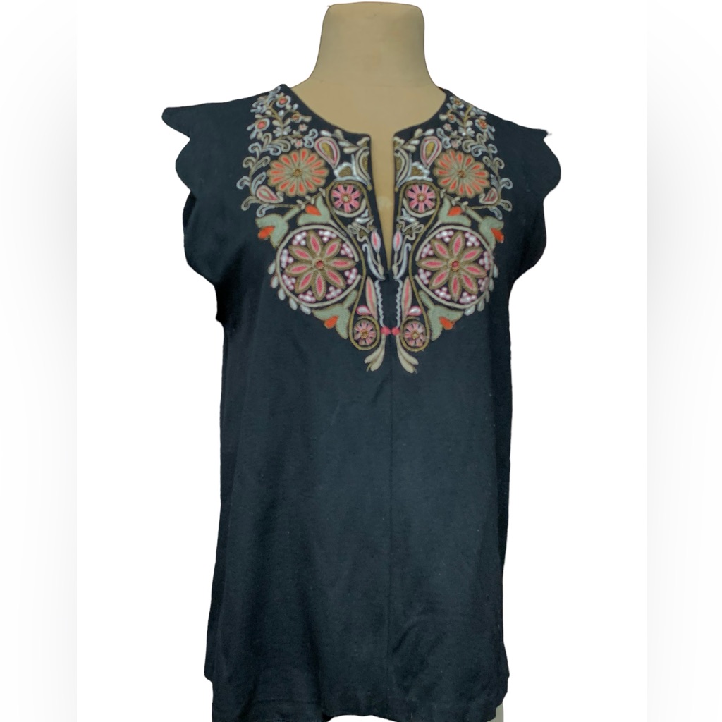 Anthropology Akemi + Kim Embroidered Top